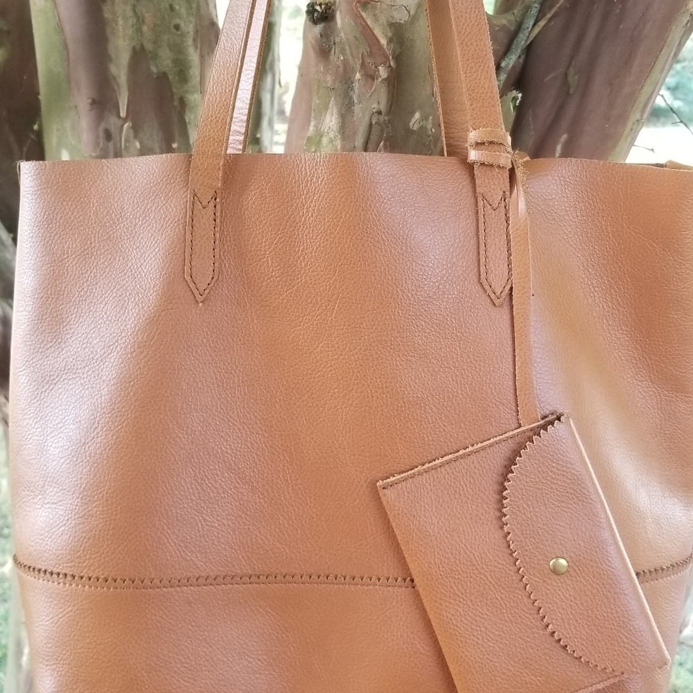 Madewell for J Crew leather Downing Tote